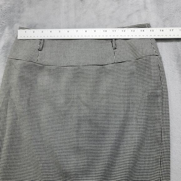 Laura Petites Skirt Size 6P Black White Houndstooth Pencil High Waist Back Zip - Picture 2 of 9